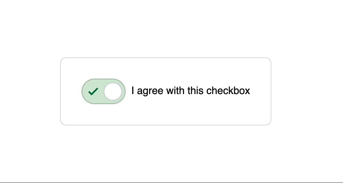 Animation showing toggle switch in action